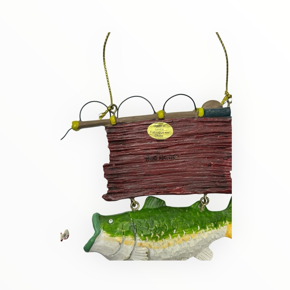 Gone Fishing fishing-themed Christmas Ornament Vintage - Picture 4 of 4